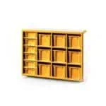 Wood Storage Cabinet for articles 15 Compartments