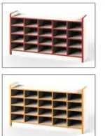 Wood Storage Cabinet for books/shoes 20 Compartments