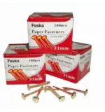 Pack of 100 Paper Fasteners 38mm - Butterfly Clips