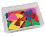 Fraction set in plastic box