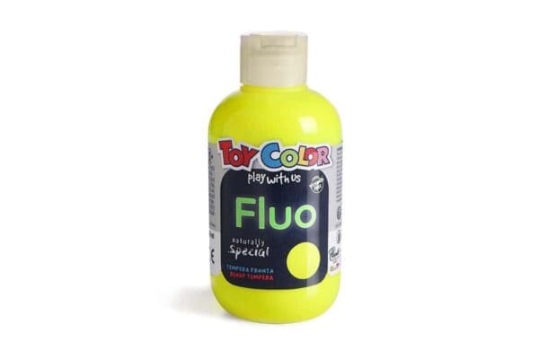 Superwashable Tempera Bottle: 250ml - Fluorescent Yellow Color by Toy Color