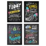 Colorful inspiration inspire u 4-poster pack (chalk it up!)