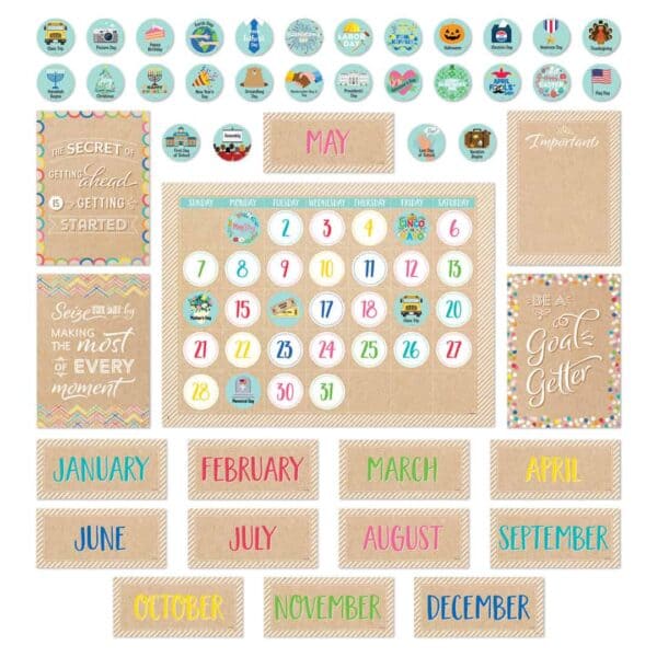 Krafty pop calendar set (krafty pop) bulletin board