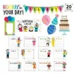 Happy birthday (stick kids) mini bulletin board