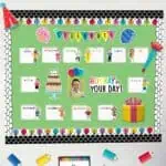 Happy birthday (stick kids) mini bulletin board