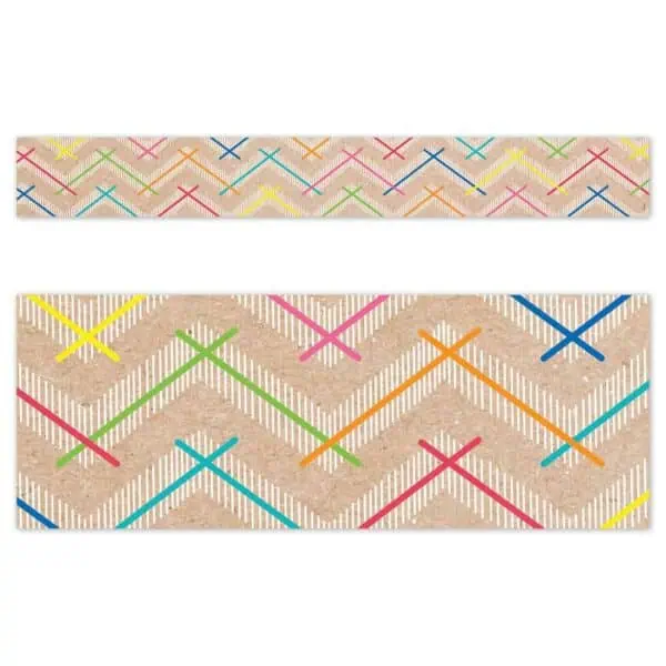 Colorful kraft chevron (krafty pop, ez border)