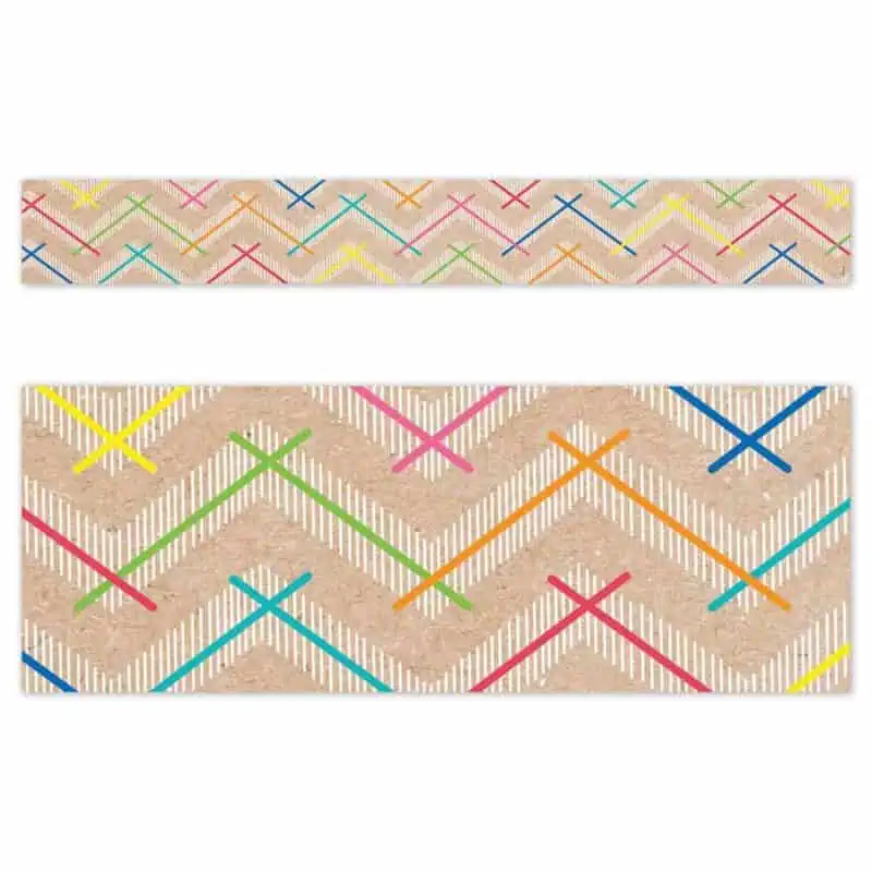 Colorful kraft chevron (krafty pop, ez border)