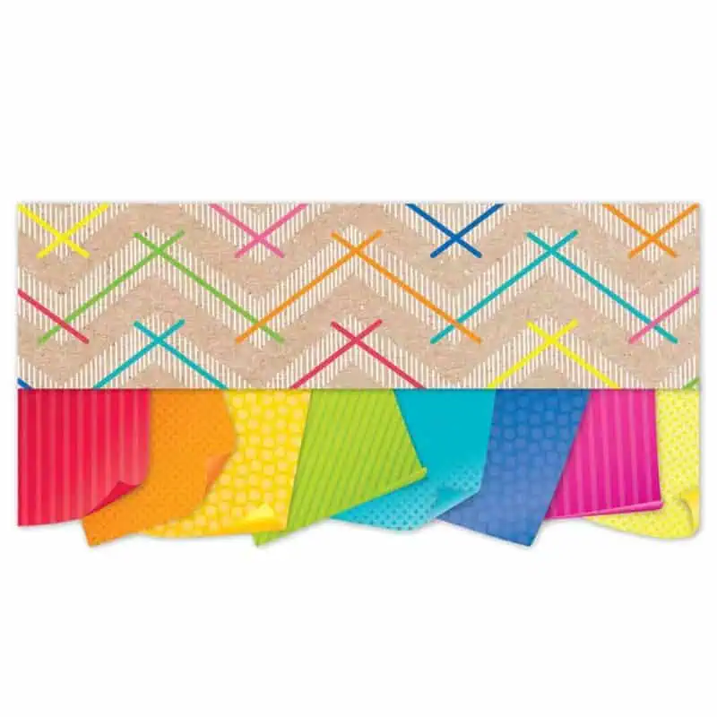 Colorful kraft chevron (krafty pop, ez border)