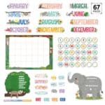 Jungle friends (jf) calendar set bulletin board