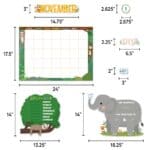 Jungle friends (jf) calendar set bulletin board
