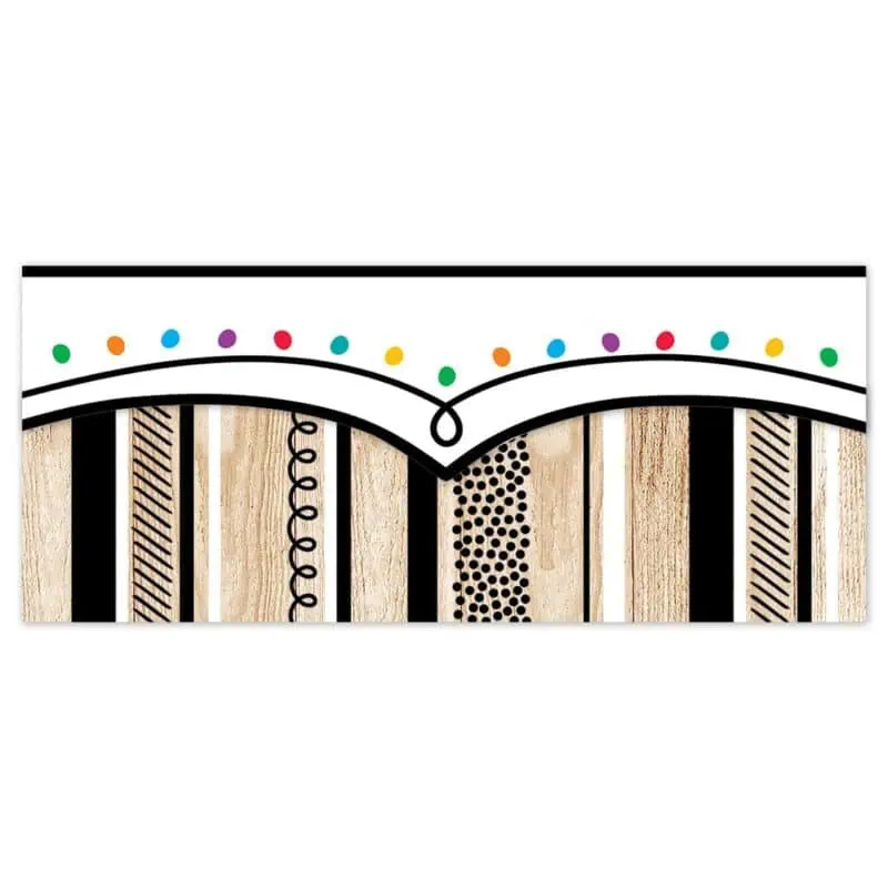 Stripes and doodles on wood (cd) ez border
