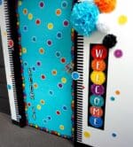 Pom-poms welcome banner