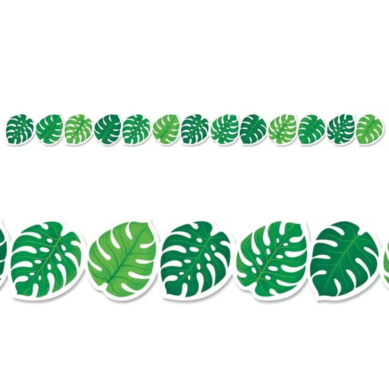 Monstera leaves border (palm, ez border)