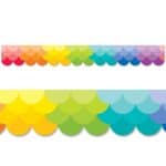 OMBRE RAINBOW SCALLOPS Border (Painted Palette, EZ Border)