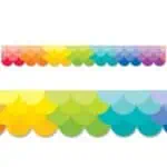 OMBRE RAINBOW SCALLOPS Border (Painted Palette, EZ Border)