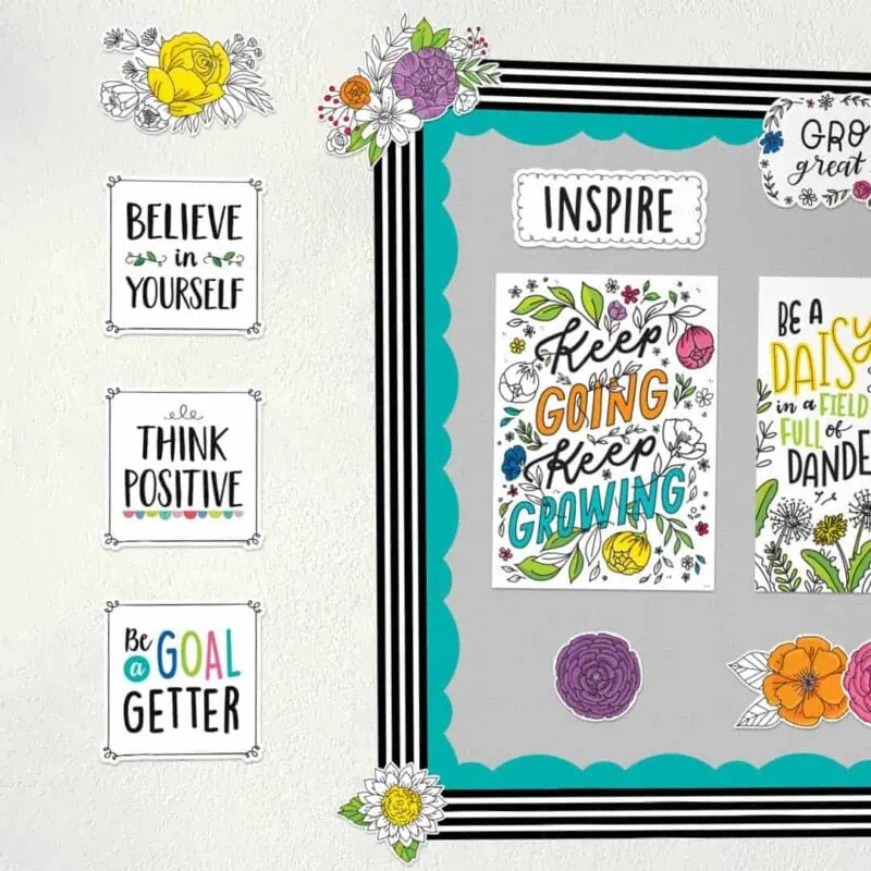 Positive mindset core decor cut-outs (10")