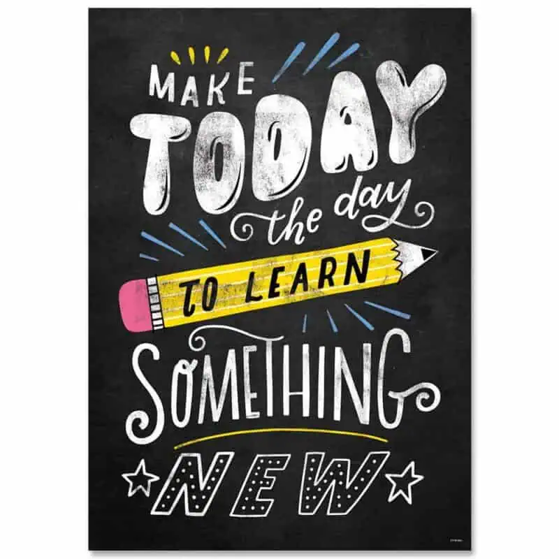 Inspire u poster: make today the day to... (chalk it up! )
