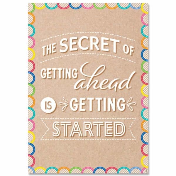 Inspire U Poster: The Secret of Getting Ahead... (Krafty Pop)