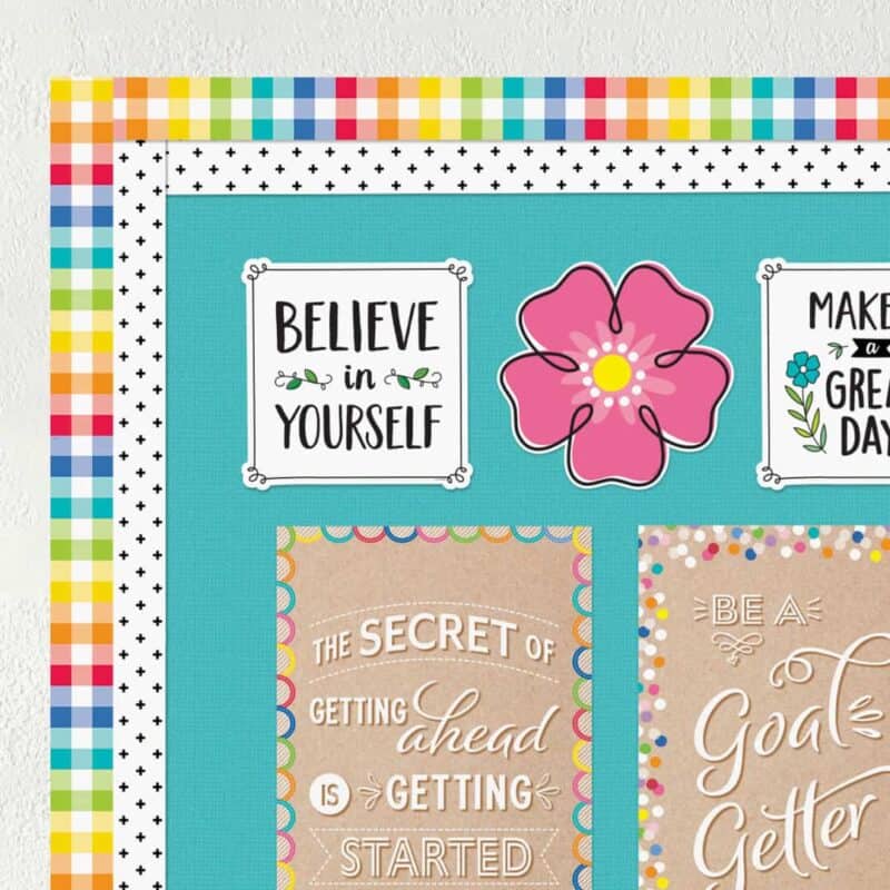 Rainbow buffalo check border (core decor, ez border)