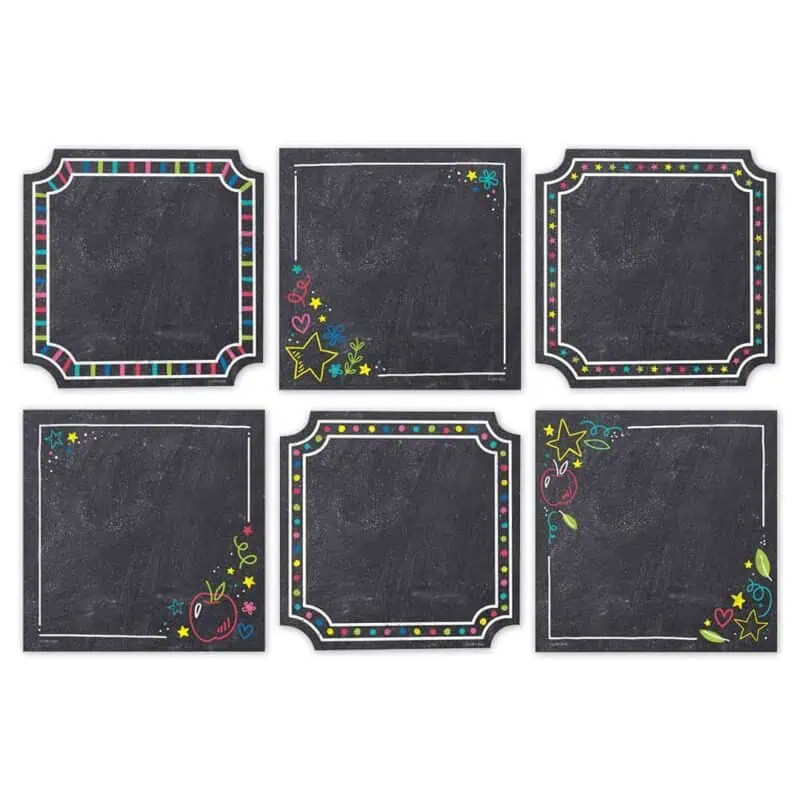 Colorful chalk cards designer cut-outs (6") (chalk it up! )