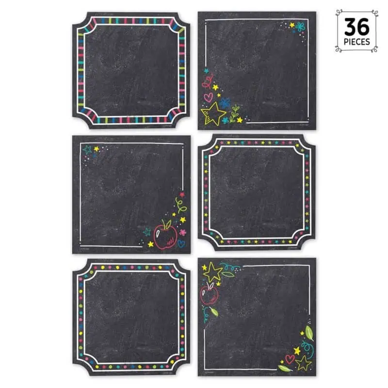 Colorful chalk cards designer cut-outs (6") (chalk it up! )