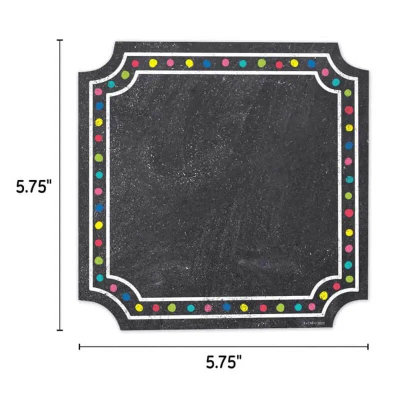 Colorful chalk cards designer cut-outs (6") (chalk it up! )