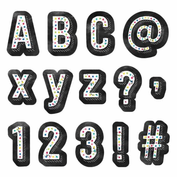 Colorful Chalk Designer Letters (Chalk It Up!)