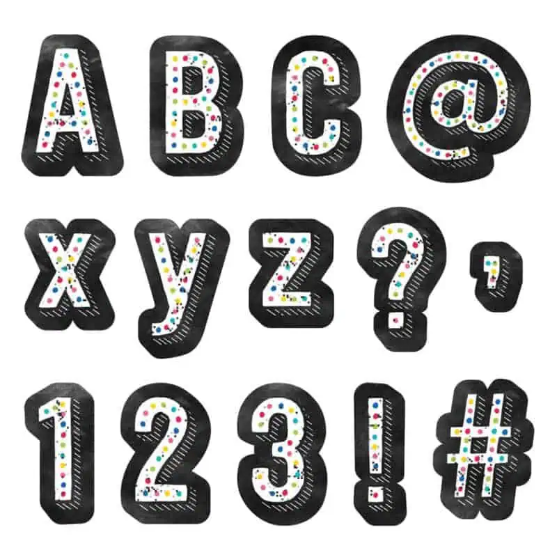 Colorful chalk designer letters (chalk it up! )