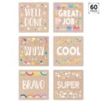 Colorful Kraft Rewards Stickers (Krafty Pop)