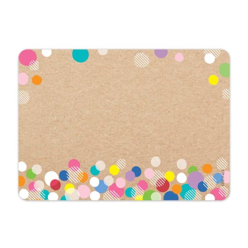 Colorful kraft bubbles labels (krafty pop)