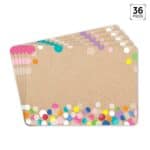Colorful Kraft Bubbles Labels (Krafty Pop)