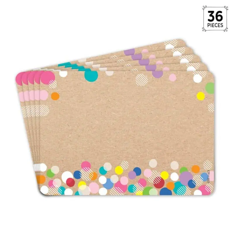 Colorful kraft bubbles labels (krafty pop)