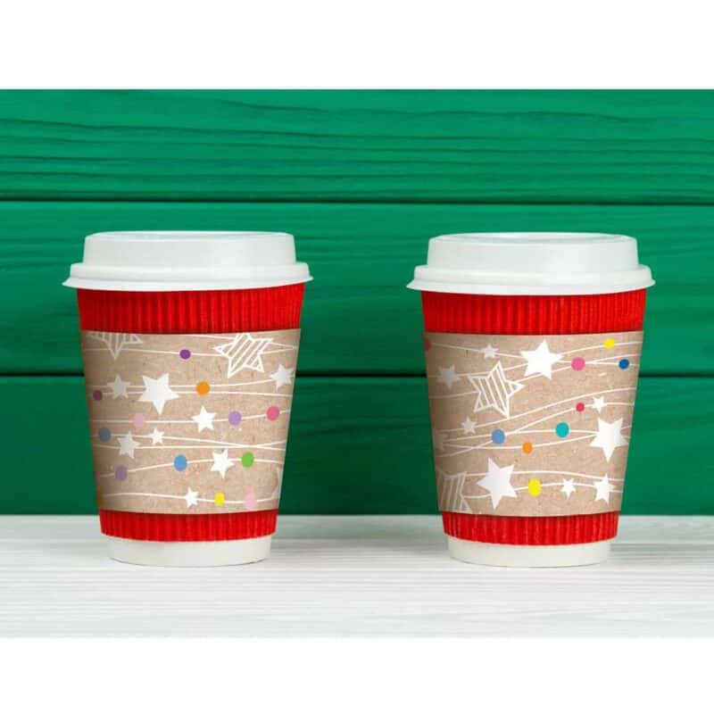 Colorful kraft stars on strings border (krafty pop, ez border)
