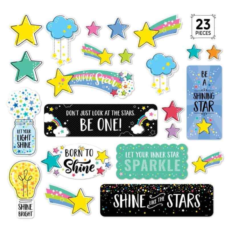 Positive thinking mini bulletin board (star bright)