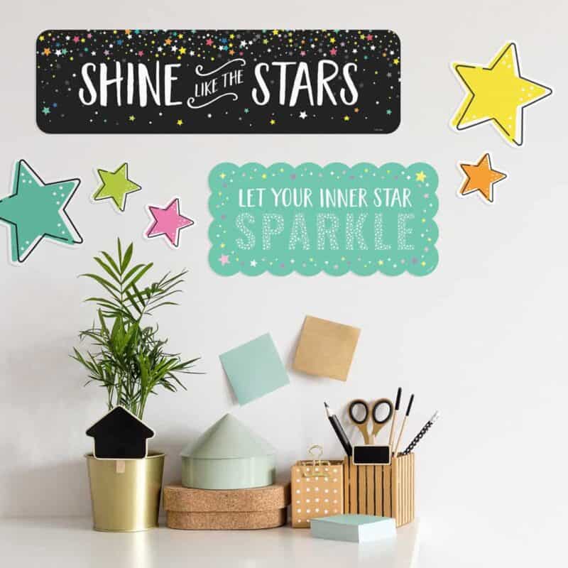 Positive thinking mini bulletin board (star bright)