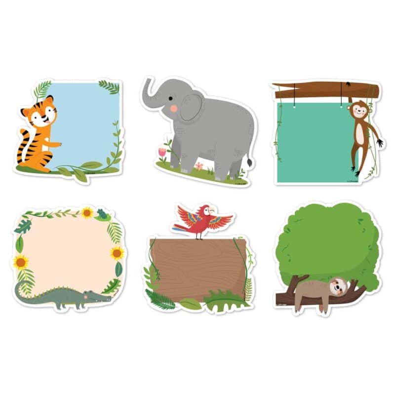 Jungle friends designer cut-outs (6") (jungle friends)