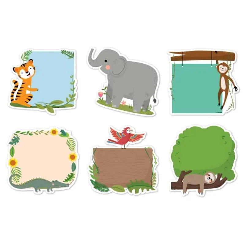 Jungle friends designer cut-outs (6") (jungle friends)