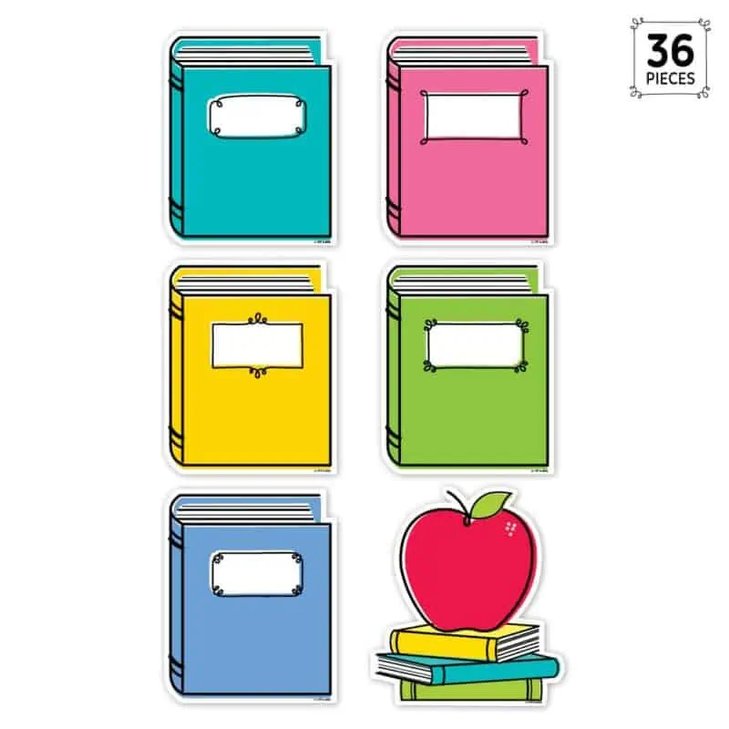 Doodle books designer cut-outs (6") (core decor)