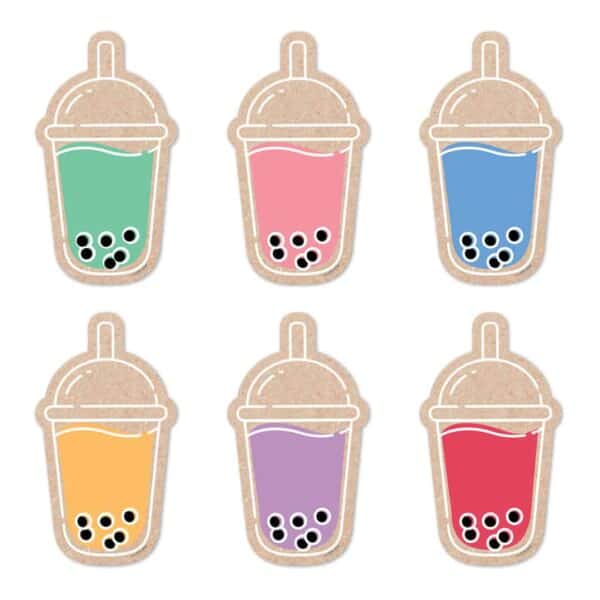 Boba Cups Designer Cut-Outs (6") (Krafty Pop)