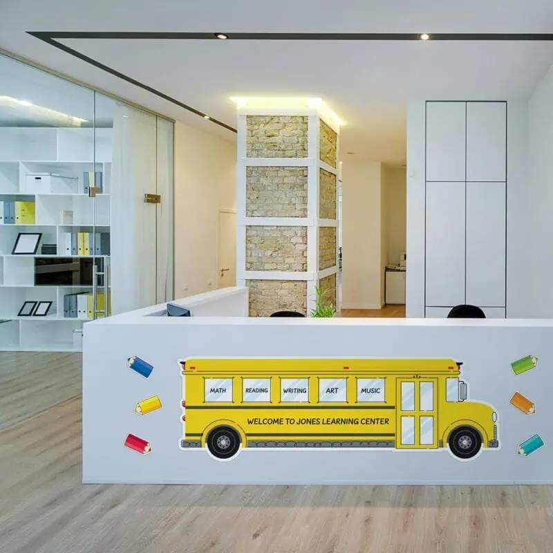 School bus giant banner (core decor)