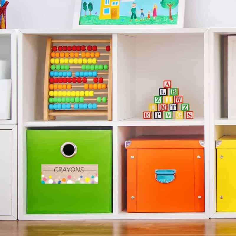 Colorful kraft bubbles name plates (krafty pop)