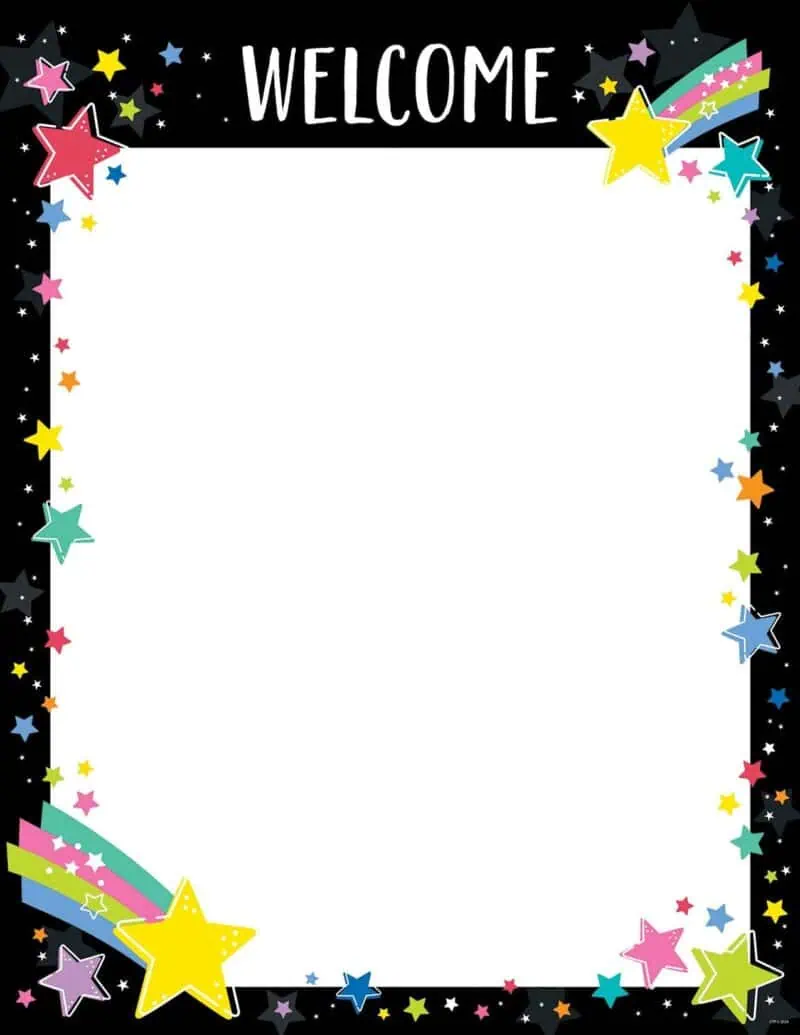 Welcome chart (star bright)