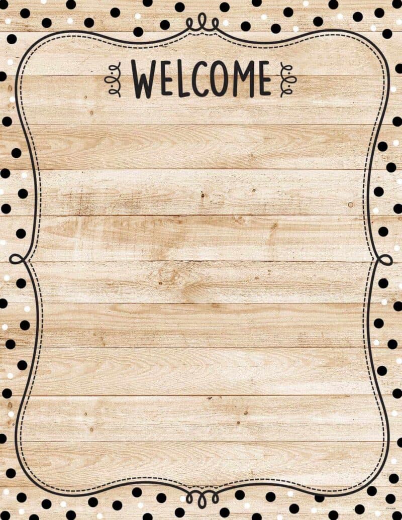 Welcome chart (core decor)