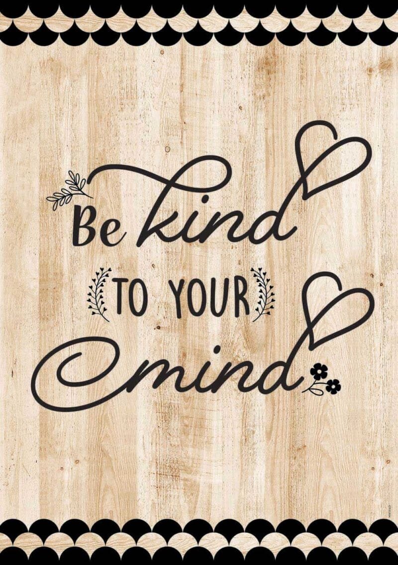 Inspire u poster: be kind to your mind. (core decor)