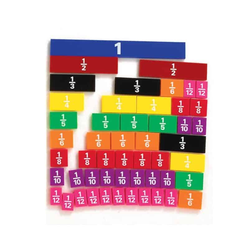 Colorful math blocks with numbers