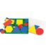 A plastic toy with different shapes