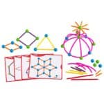 a group of colorful objects and cards
