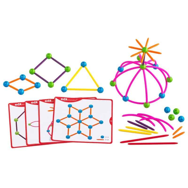 A group of colorful objects and cards