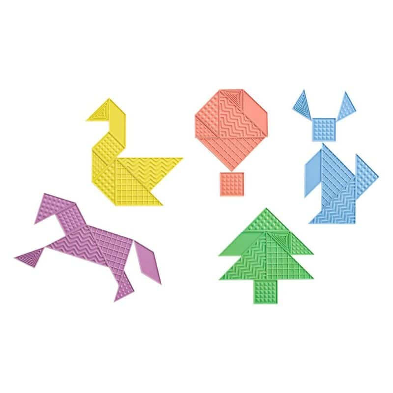 A group of colorful shapes