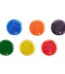 A group of colorful round objects
